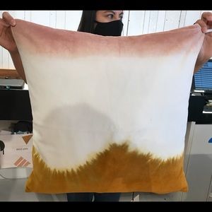 West Elm handcrafted velvet tie-dye pillow covers